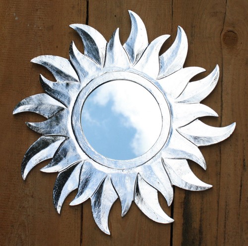 Spiegel sonne silber - spiegel,