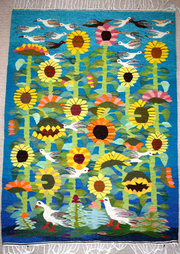 Sonnenblumen vögel türkis - sonnenblumen,