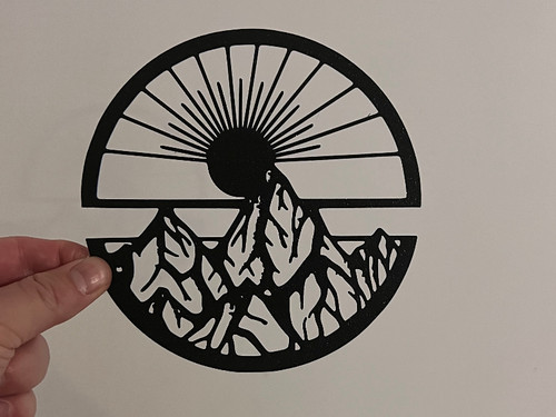 Wandbild berg und sonne - wandbild,