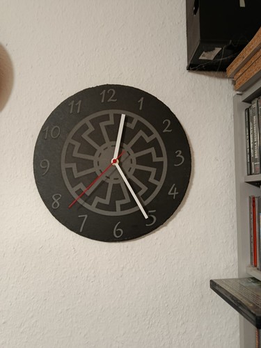 Wanduhr schiefer schwarze - schiefer,