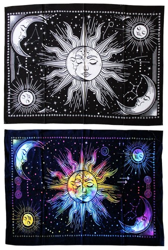 Sonne mond sterne stoffbild - sterne,