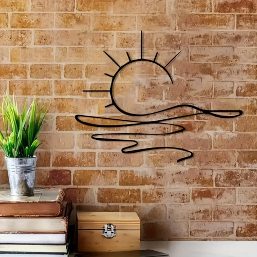 Sonnenaufgang wandbild metall - wandbild,